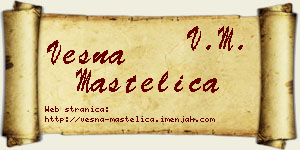 Vesna Mastelica vizit kartica